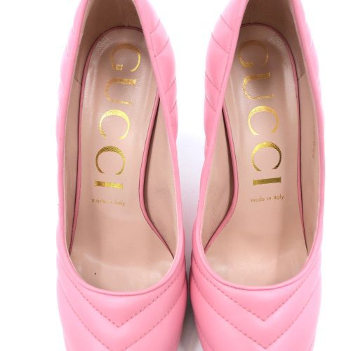 guccipinkchevronleatherpumpsIMG 0170