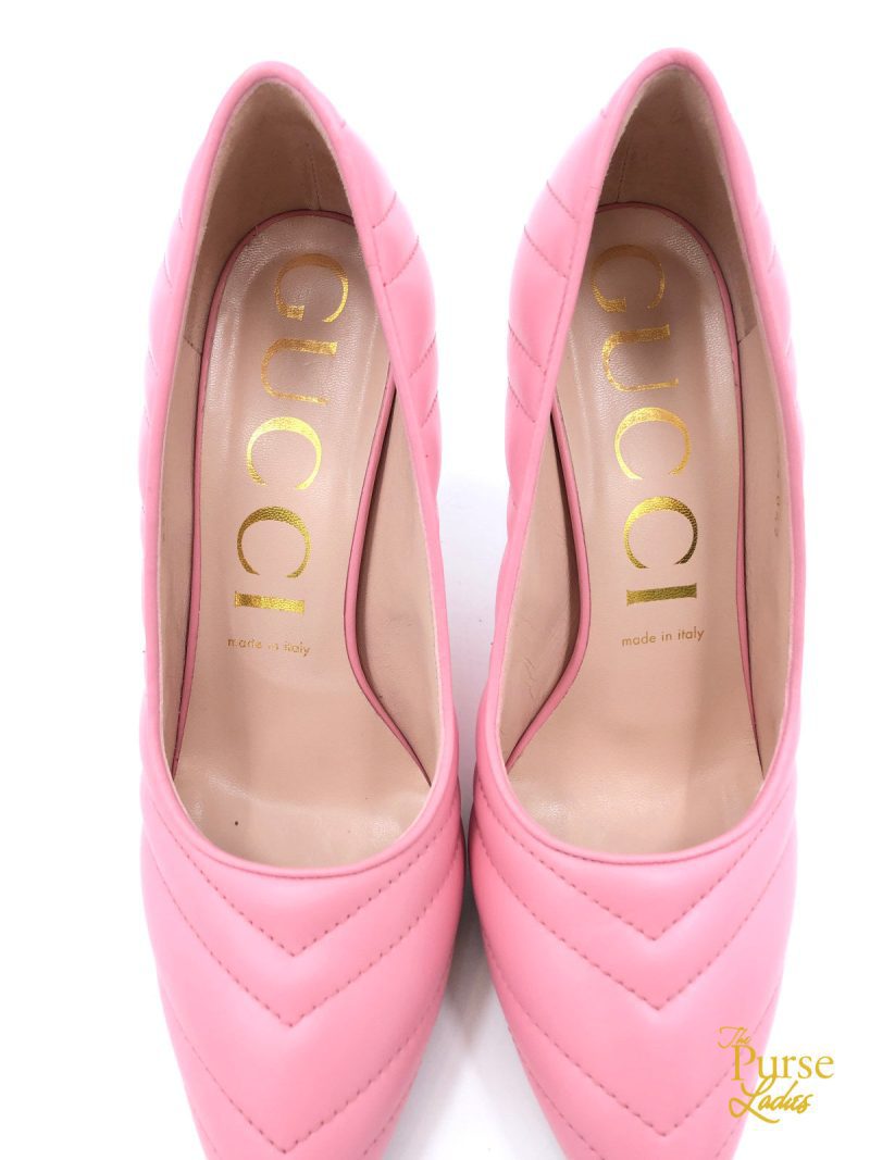 guccipinkchevronleatherpumpsIMG 0170